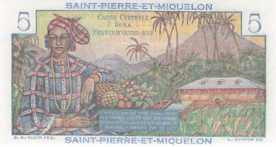 5 Francs Saint Pierre et Miquelon